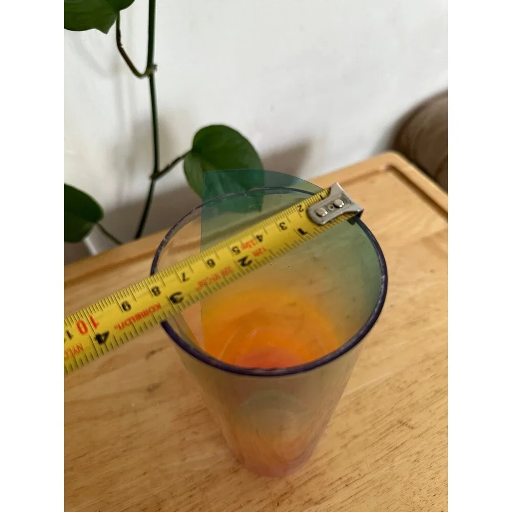 Tall Plastic cup with colorful filter